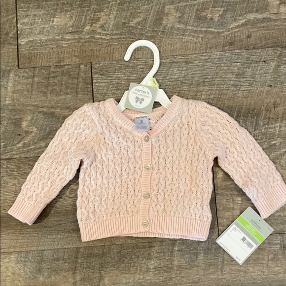 Carter's Other - Carter's Light Pink Knit Baby Sweater